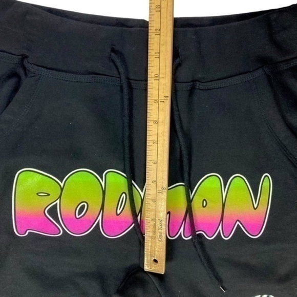 Pacsun Dennis Rodman Sweatpants Mens M Black Drawstring The Worm Track Pants New - Picture 11 of 14